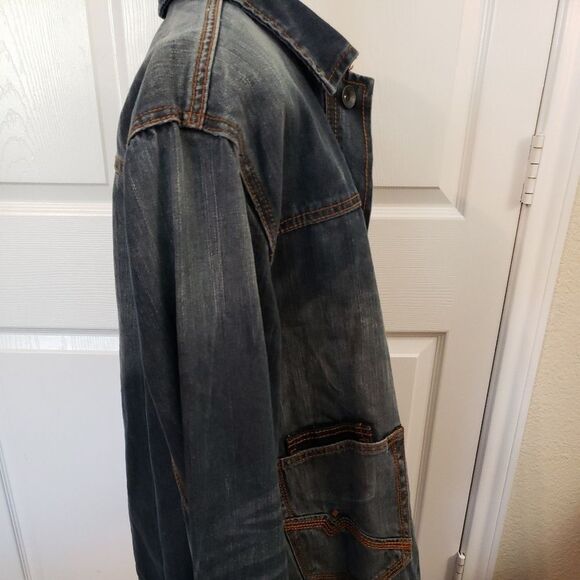 NWT Men's Rocawear Medium Wash Denim Jacket - Picture 3 of 4